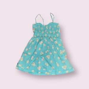 Abercrombie and Fitch, Teal and Yellow Summer Dress, Size Large, Women's